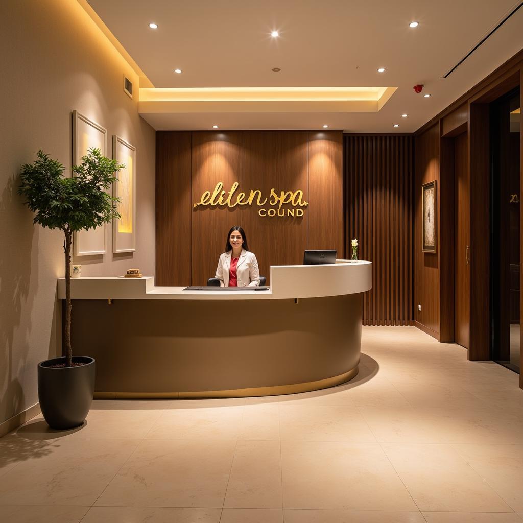 Tranquil Reception Area at Eden Spa