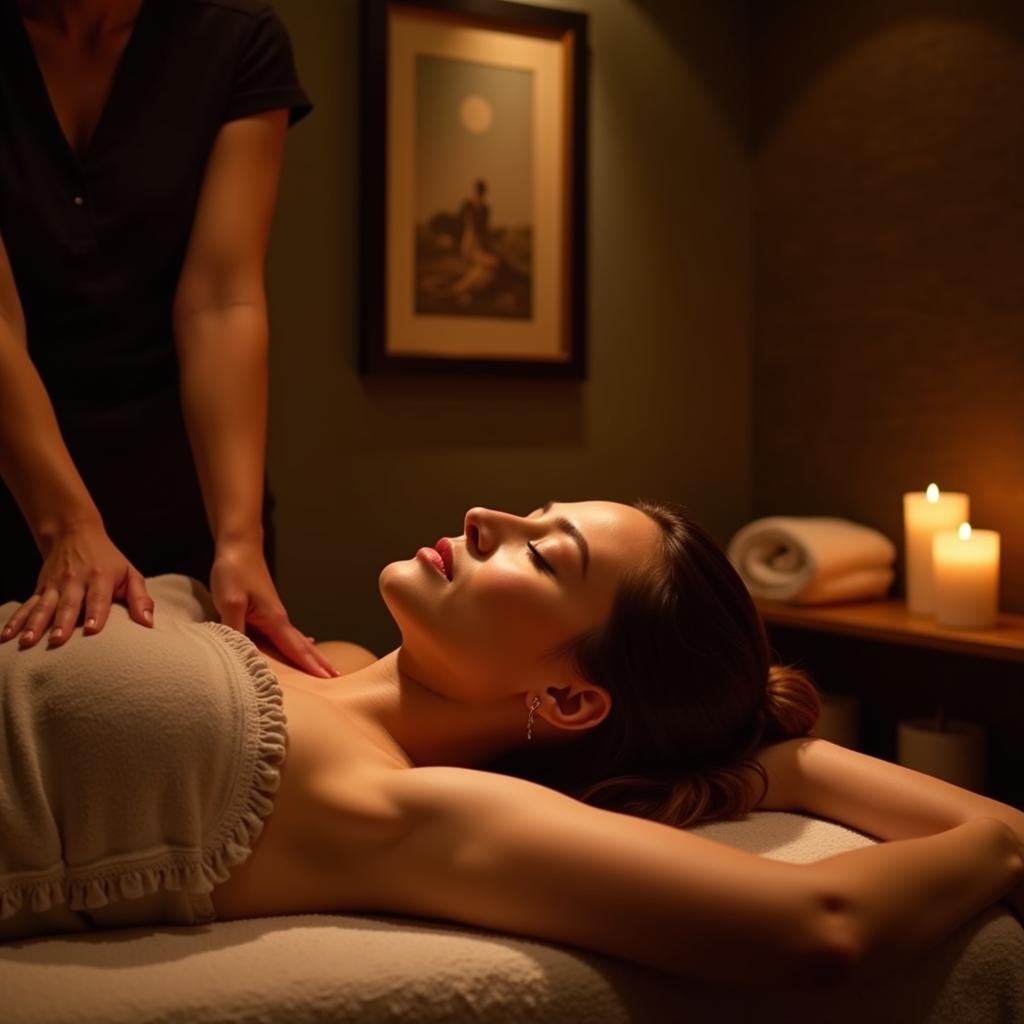 Woman relaxing at a spa in GIP Mall