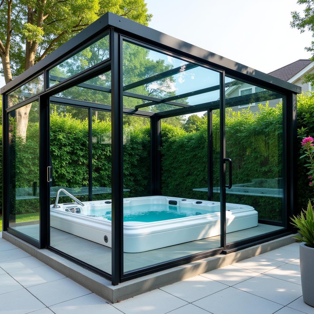 Modern Glass Spa Enclosure