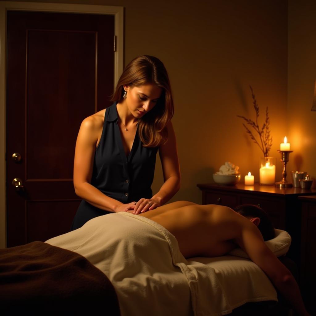 Soothing Massage Therapy at a Golden Landmark Spa