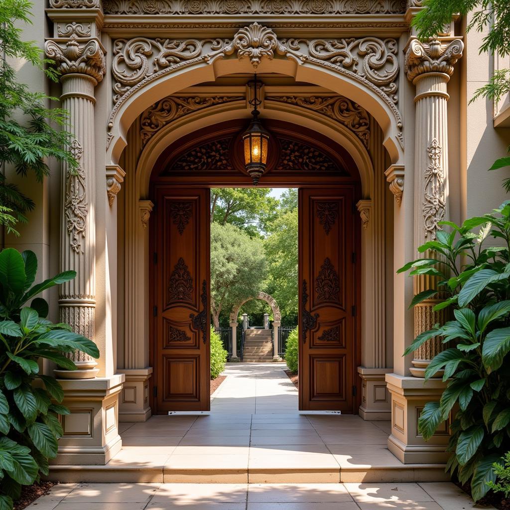 Luxurious Entrance of a Haveli Body Spa