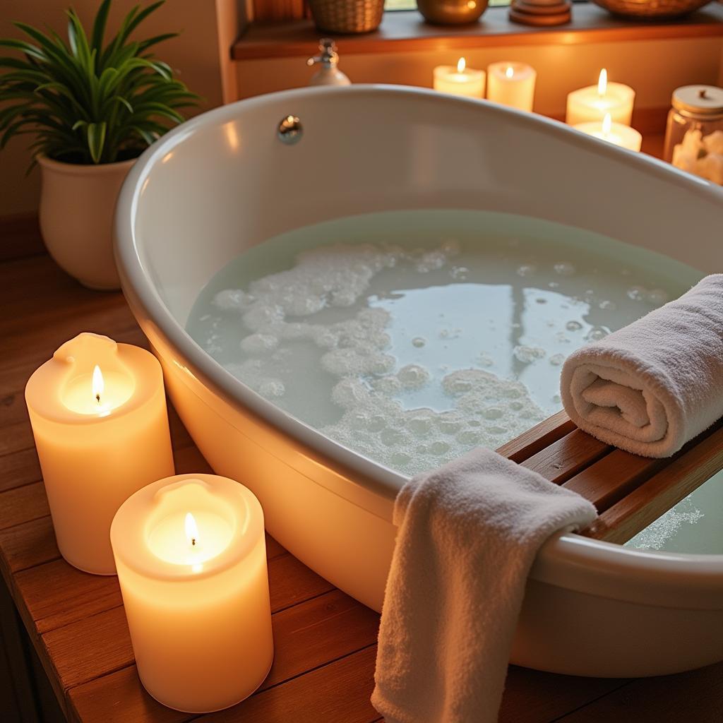 Relaxing Home Spa Bath