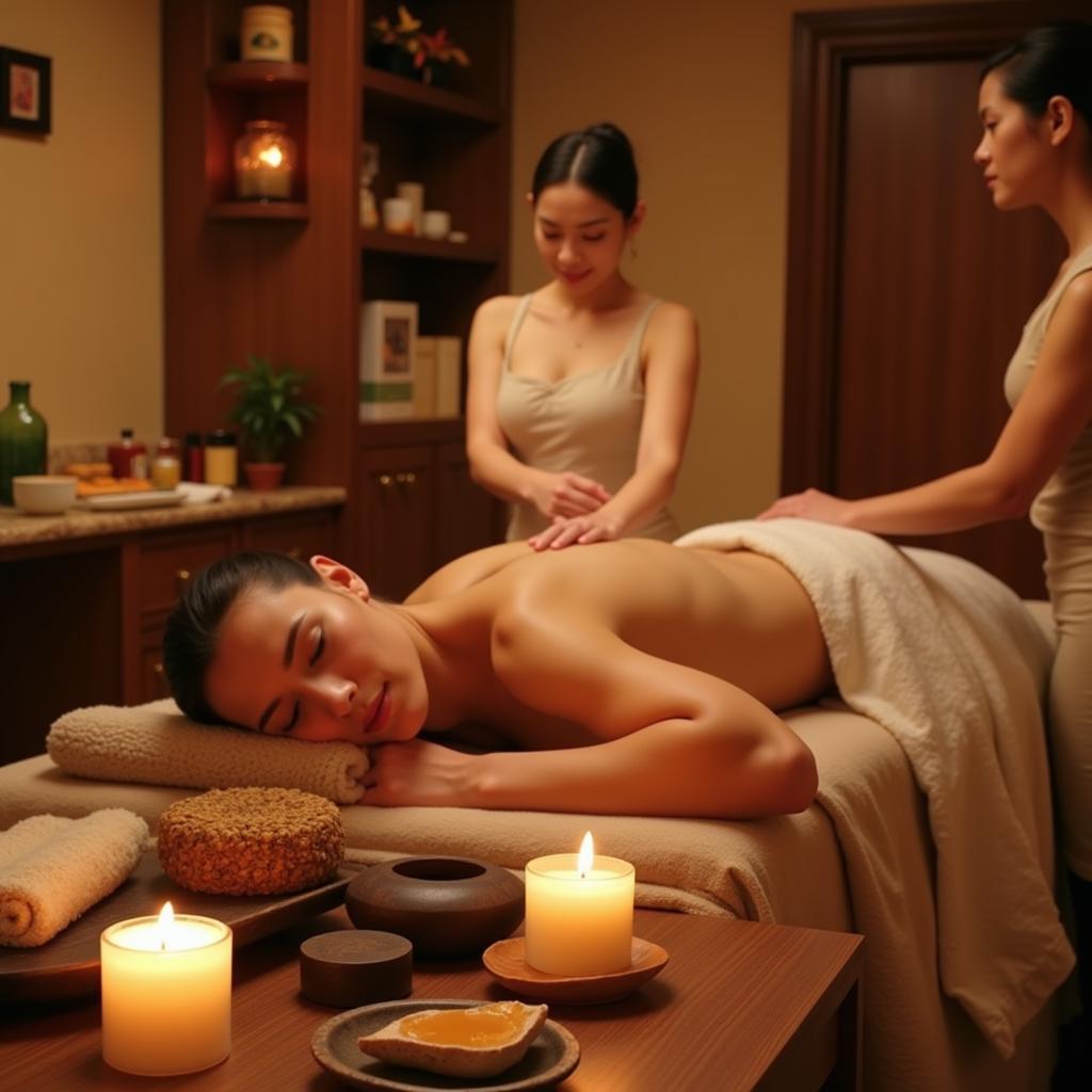 Ayurvedic Massage in an Indian Body Spa