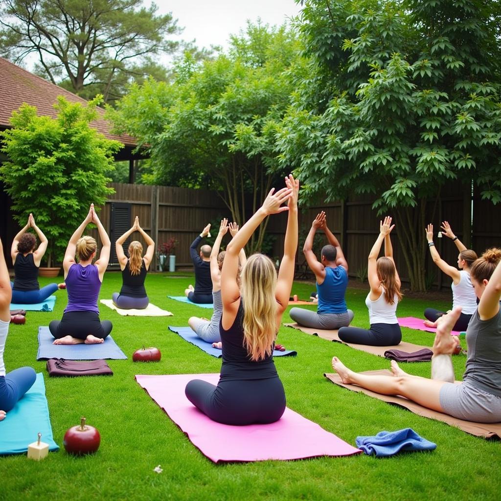 Yoga Session at an Indian Destination Spa