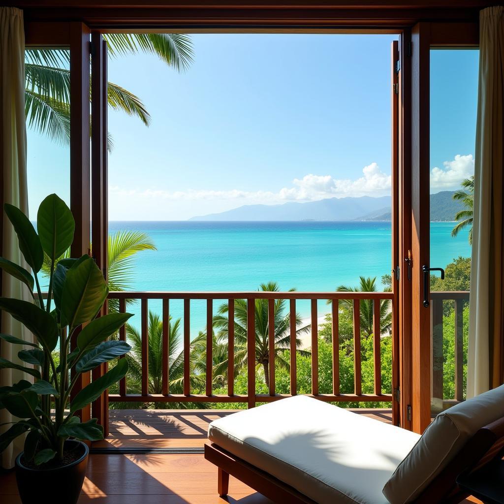 Ocean View from an Indian Resort and Spa in Mauritius