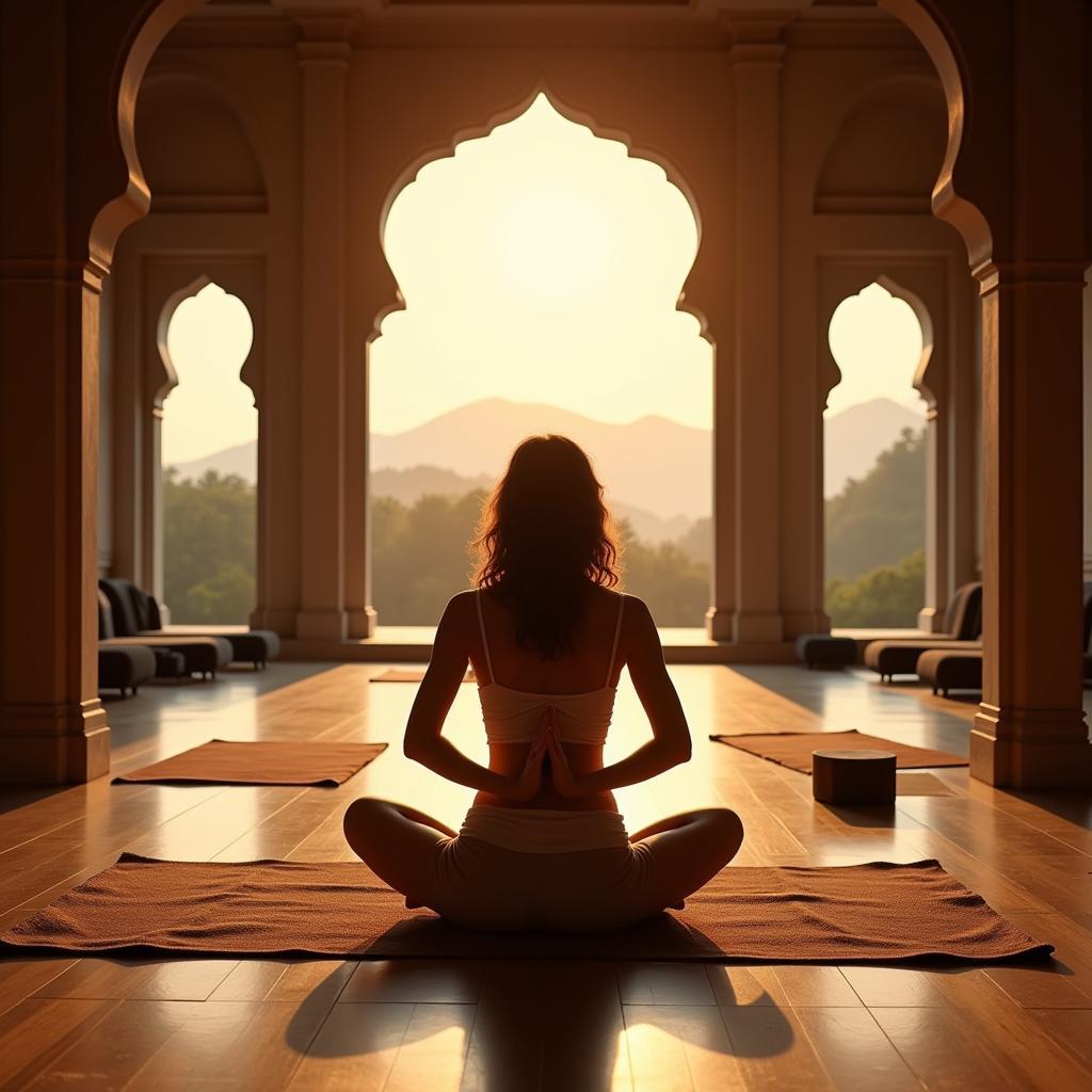 Morning Yoga Session at a Jaipur Spa Hotel