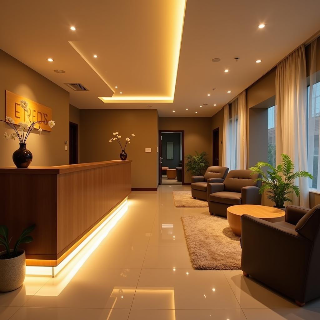 Serene Reception Area at Just Relax Spa