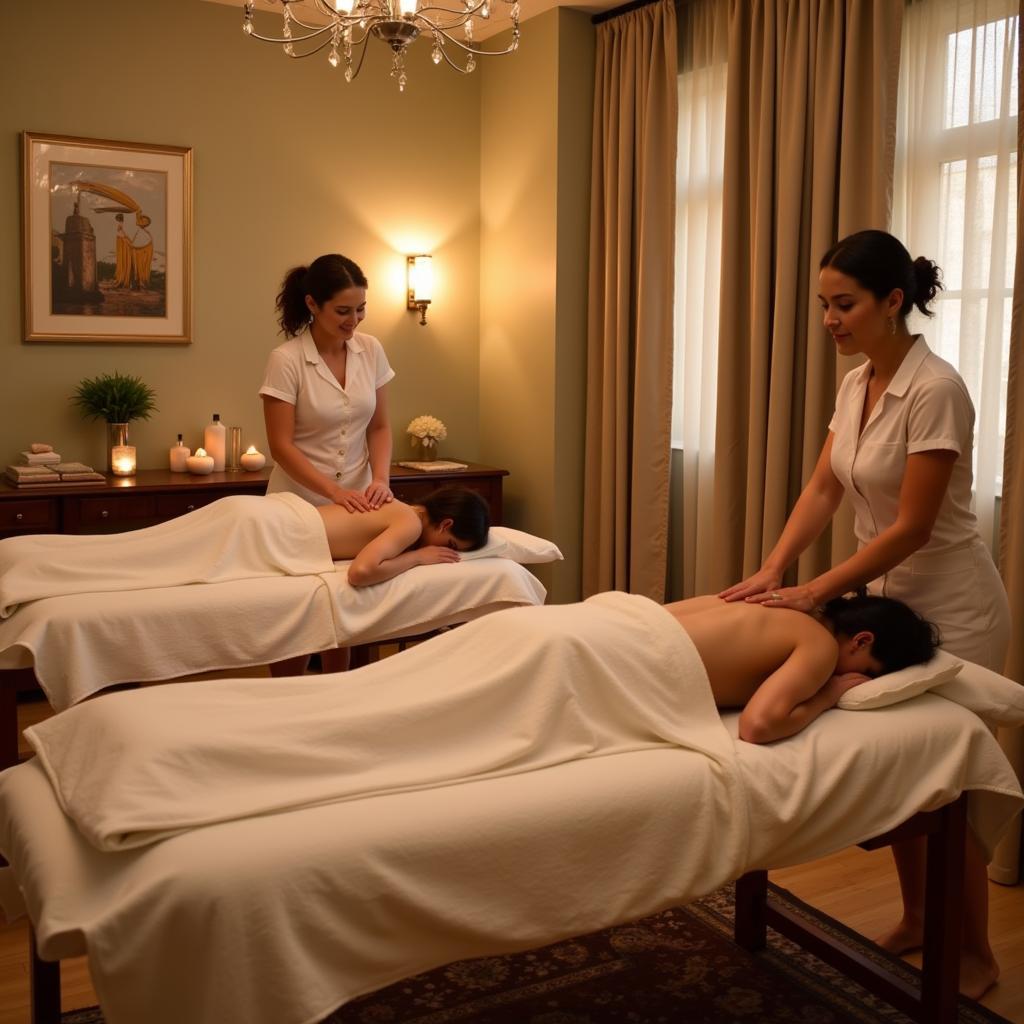 Couple enjoying a massage at Kani Lanka Resort & Spa