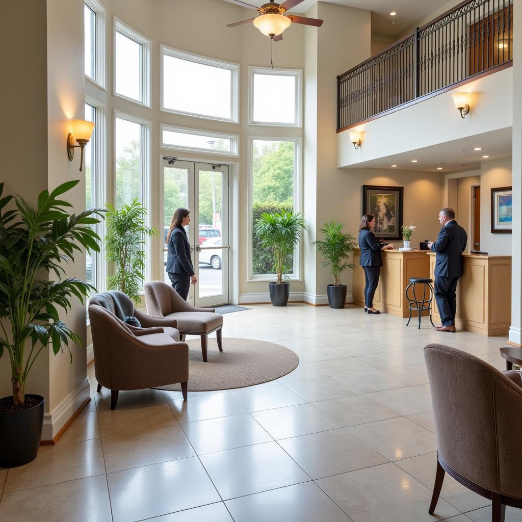 Welcoming reception area of Korean Spa in Nangloi