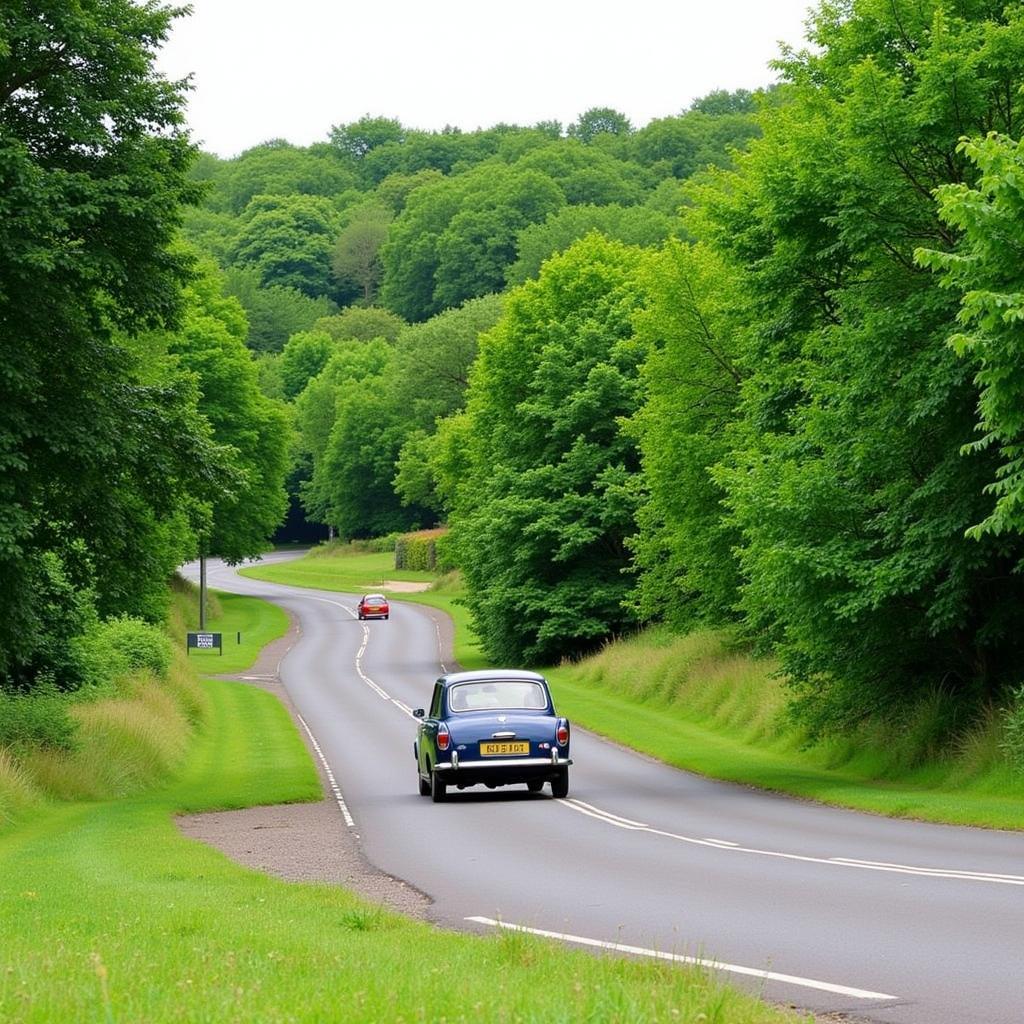 Scenic drive from Leamington Spa to Southam