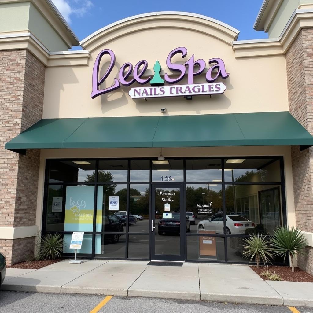 Exterior of Lee Spa Nails Lakeland in its location