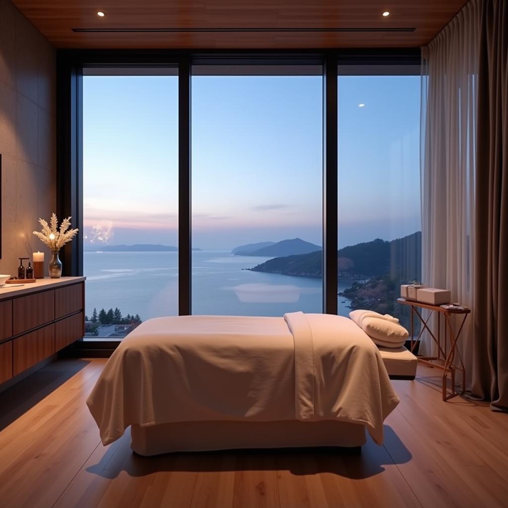 Luxurious Spa Treatment Room with Ocean View