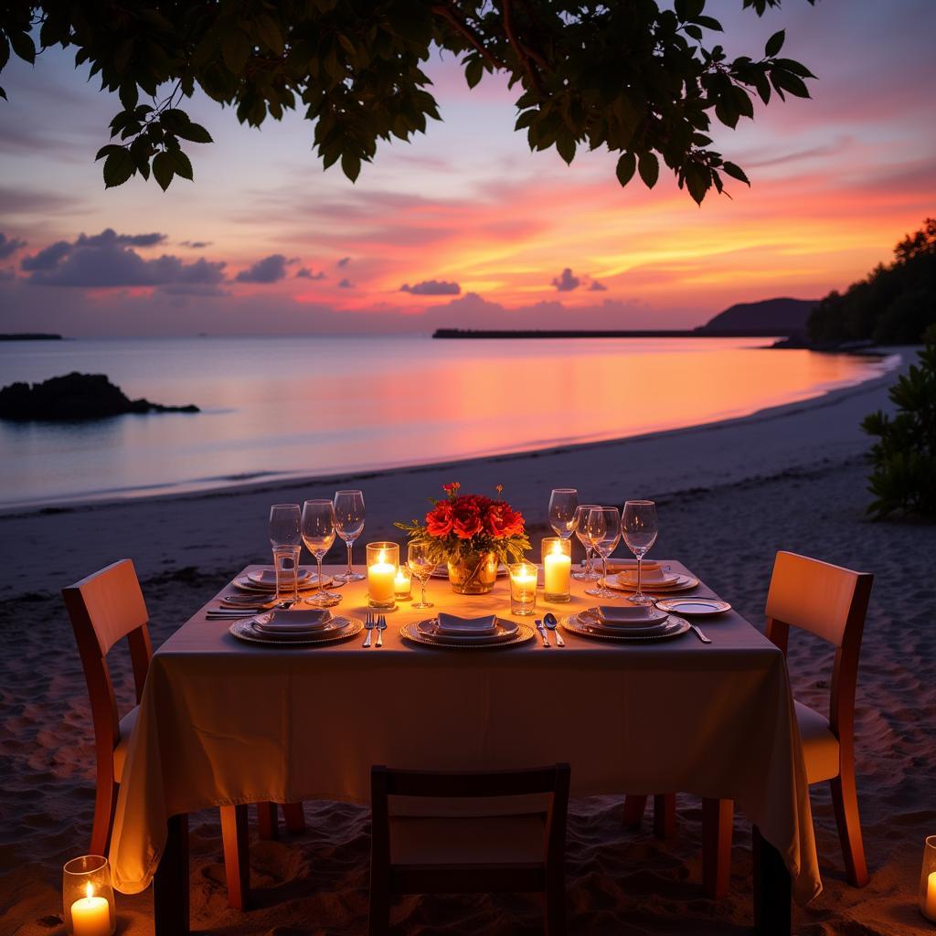 Romantic Sunset Dinner at Olhuveli