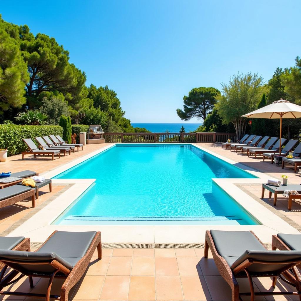 Relaxing Outdoor Pool Area at Maritim Antonine Hotel