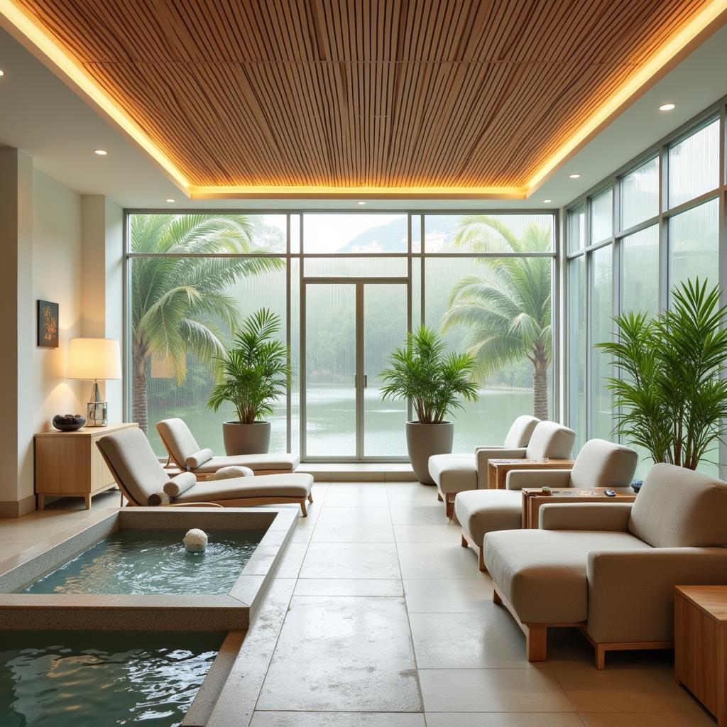 Tranquil Relaxation Lounge at a Marriott Spa