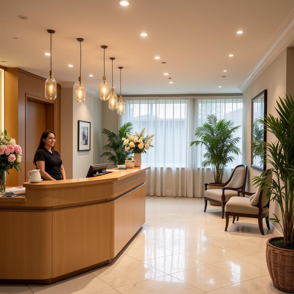 Elegant Mayfair Spa Reception Area