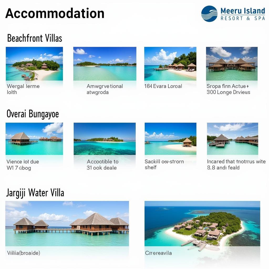 Meeru Island Resort Accommodation Options