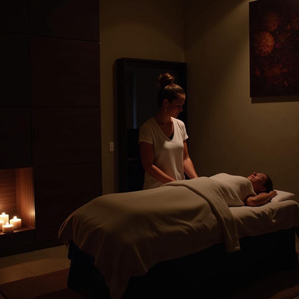 Relaxing massage therapy session at a millennium spa