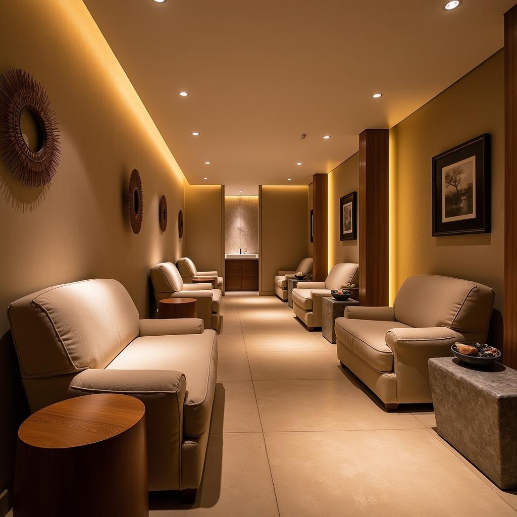 Relaxation area in a Mumbai spa