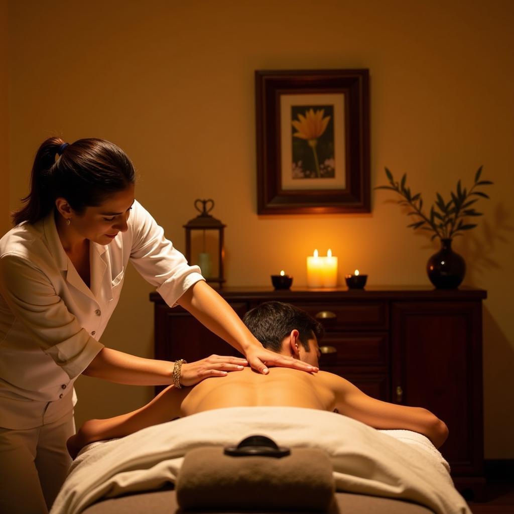 Soothing massage therapy at Nirvana Spa Dharwad