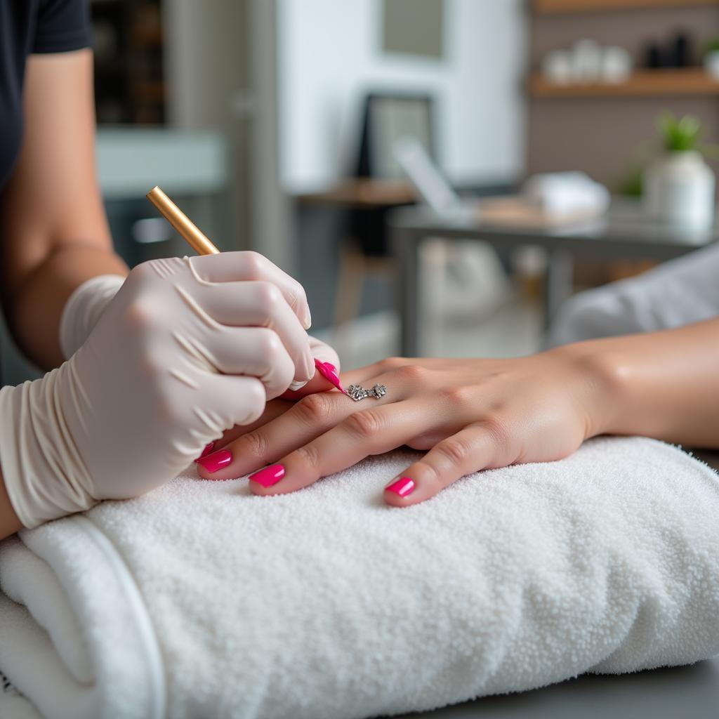 Manicure at Panchkula Nail Spa