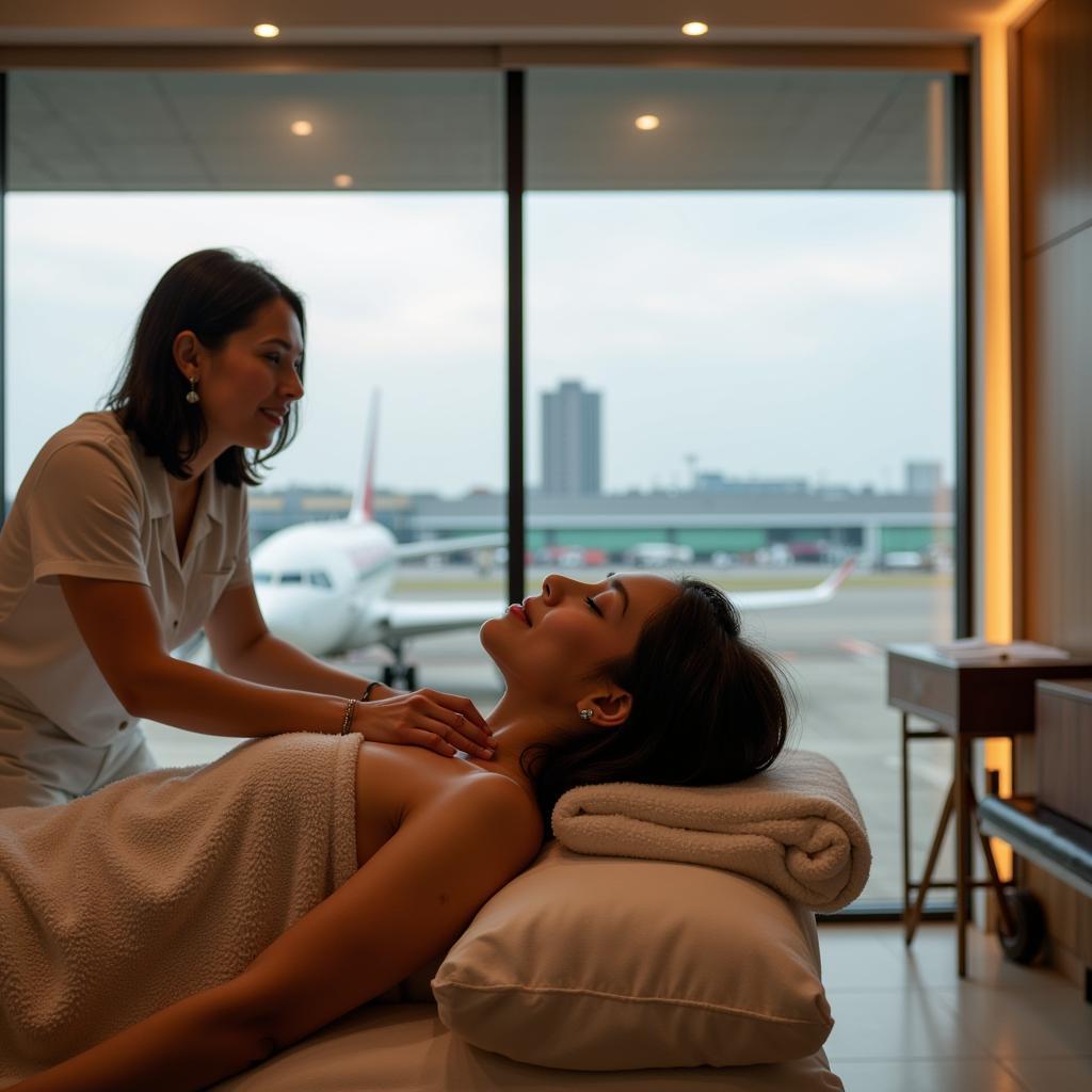 Pre-Flight Massage at Colombo Airport