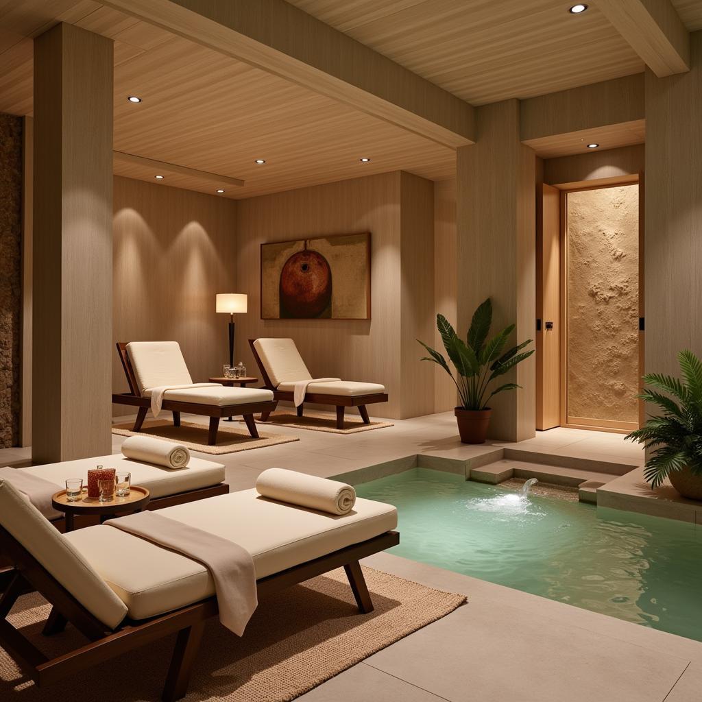 Tranquil relaxation area in a Bani Park spa