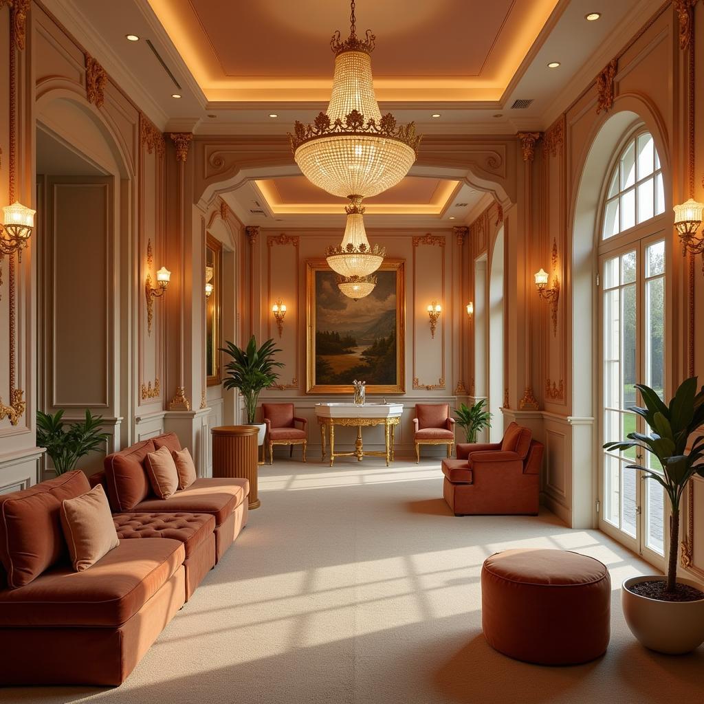 Luxurious Interior of a Royal Salon Spa