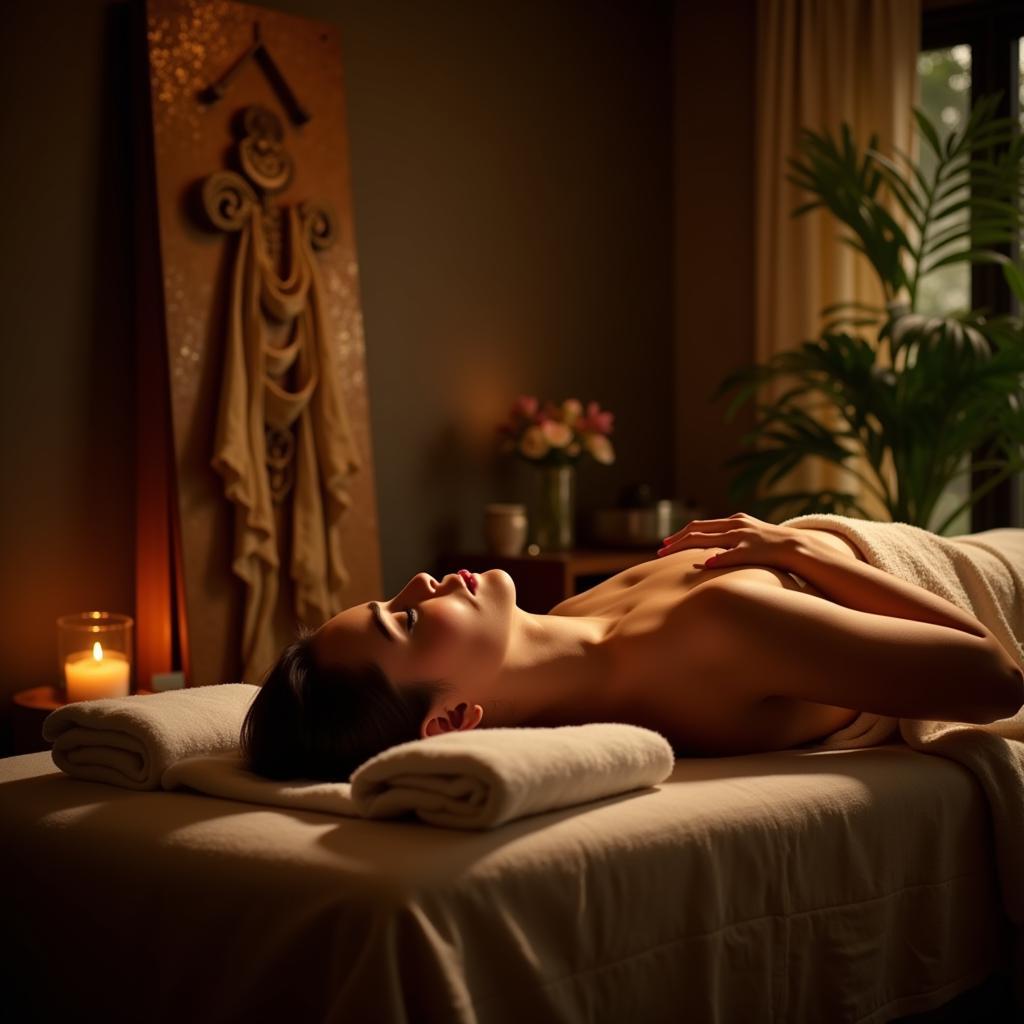 Woman relaxing at a Sabai Thai Spa