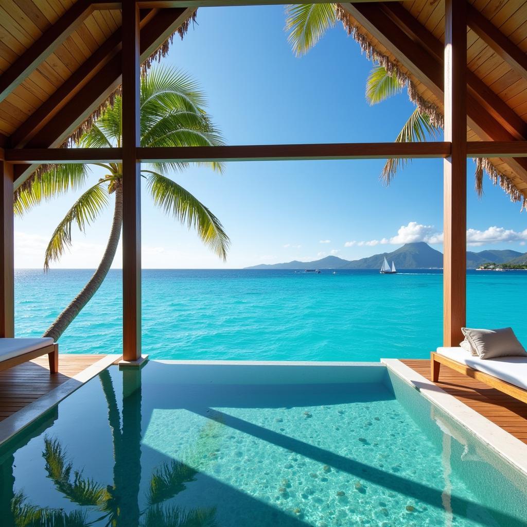 Overwater bungalow at Sandals Grande St Lucian