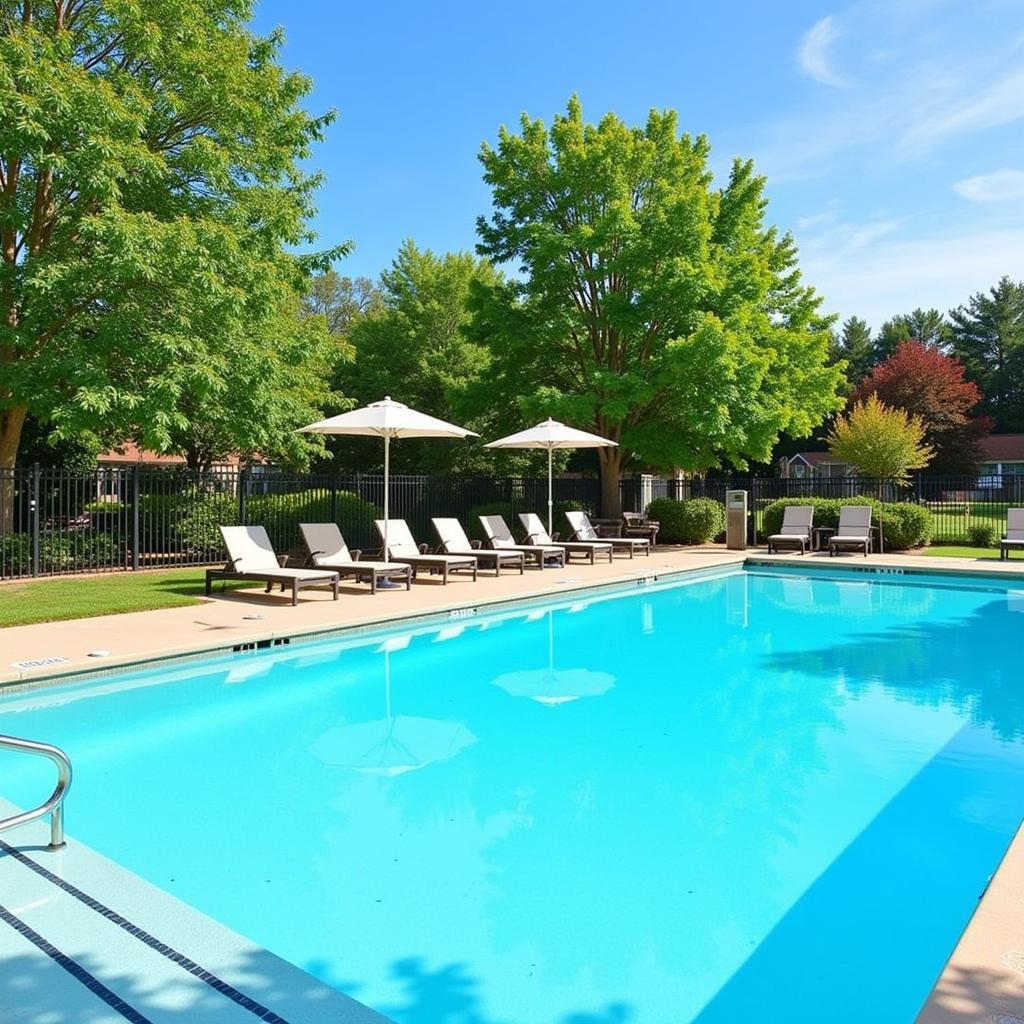 Relaxing pool area at a seasons hotel & spa