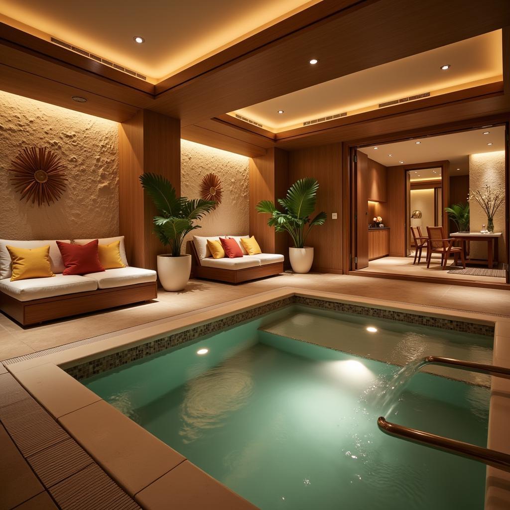 Tranquil relaxation area at the Six Seasons Hotel Dhaka Spa