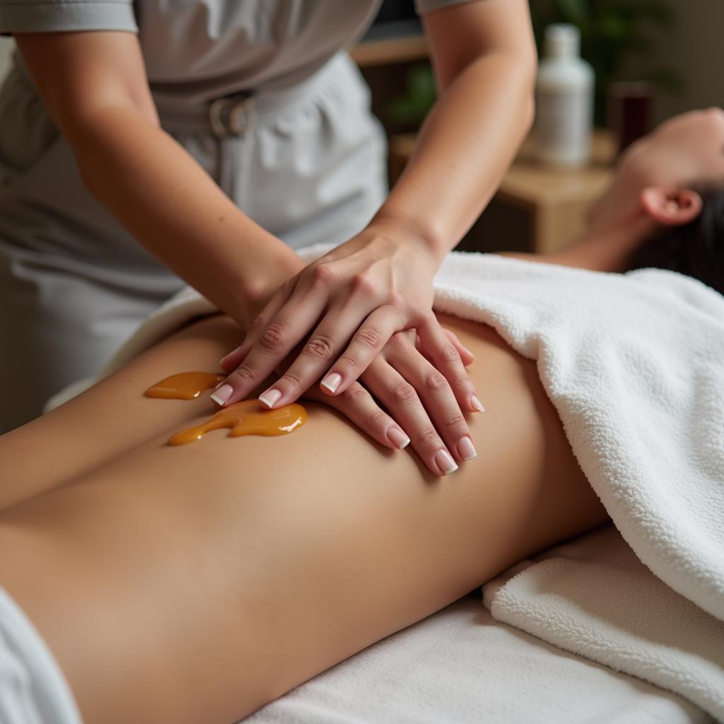 Close up of hands performing a massage in Meerut