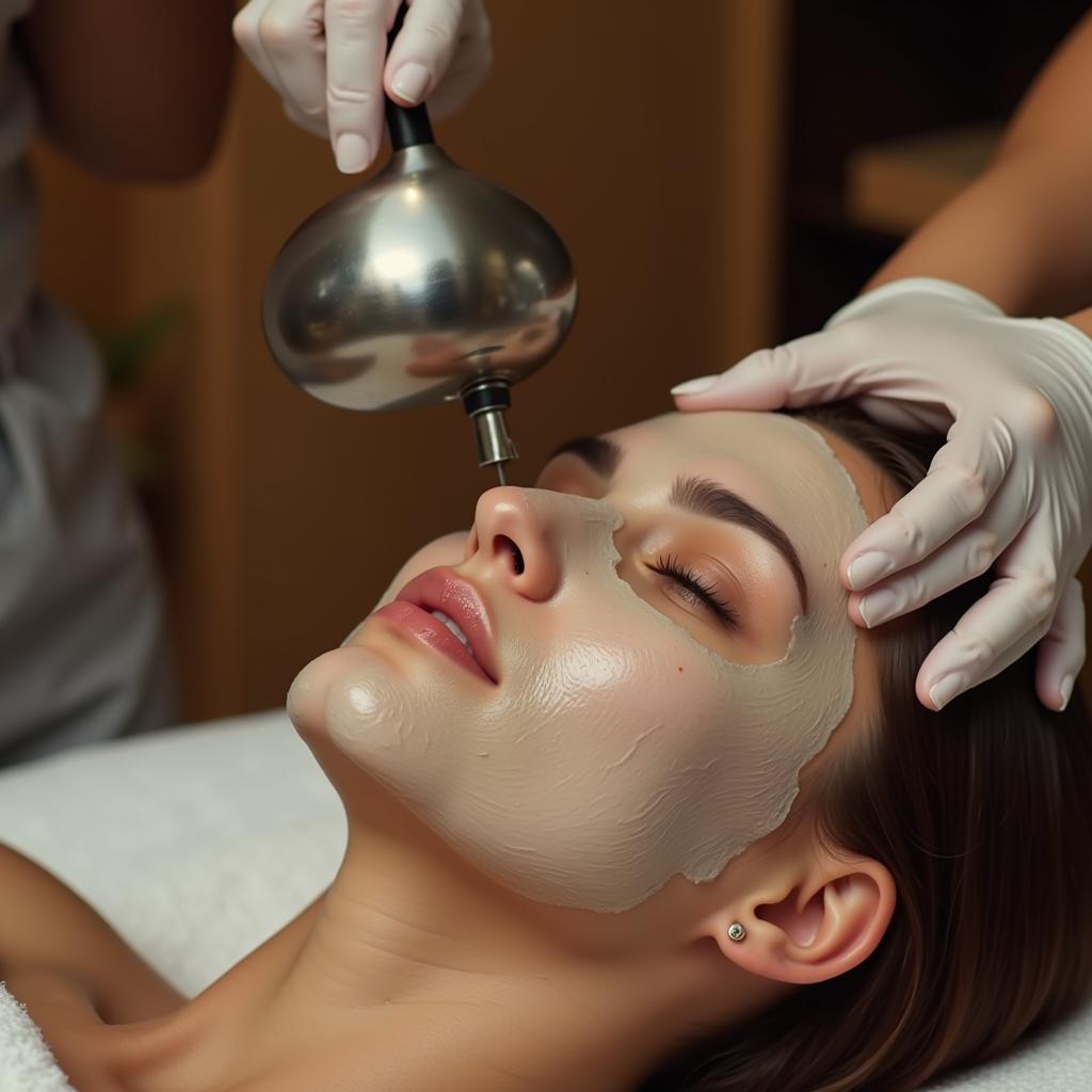 Facial treatment at a spa in Hoodi Commercial