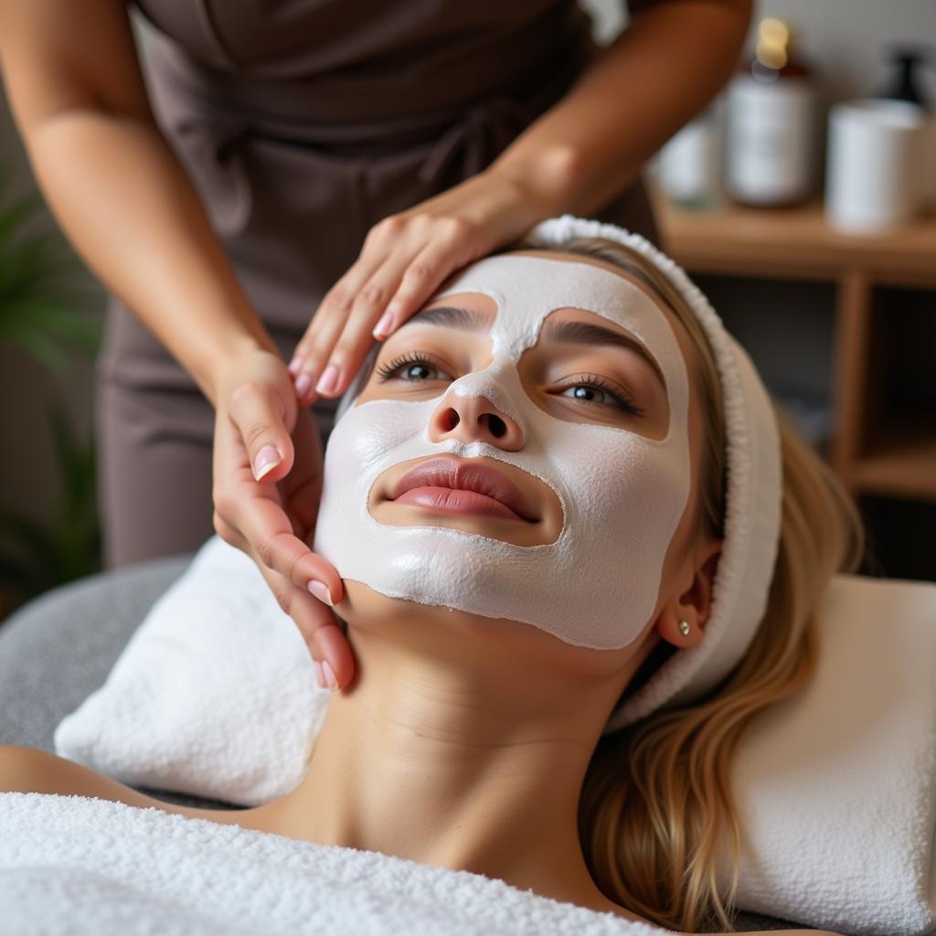 Enjoying a Facial Treatment during a Spa Getaway