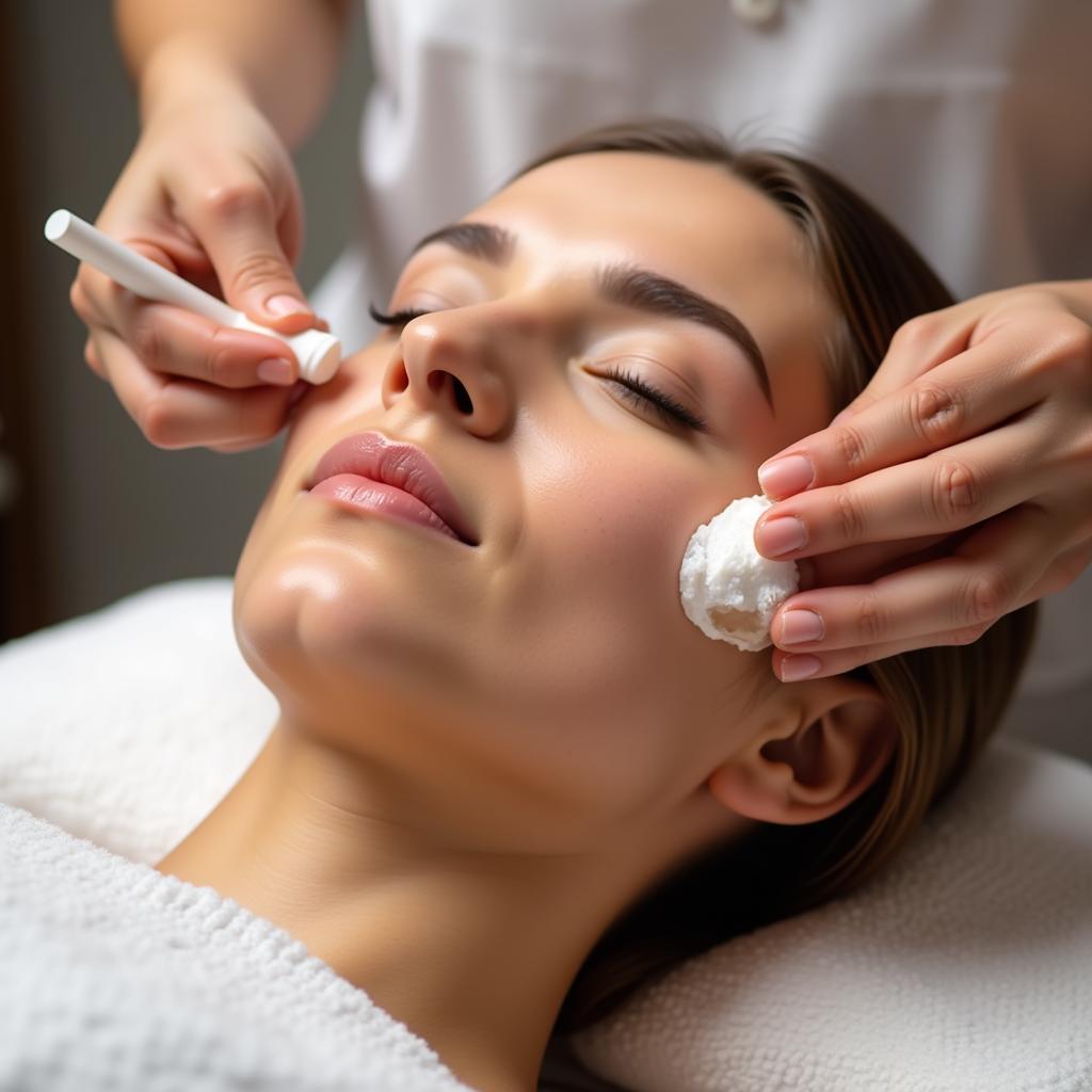 Facial treatment at a spa near Hadapsar Commercial