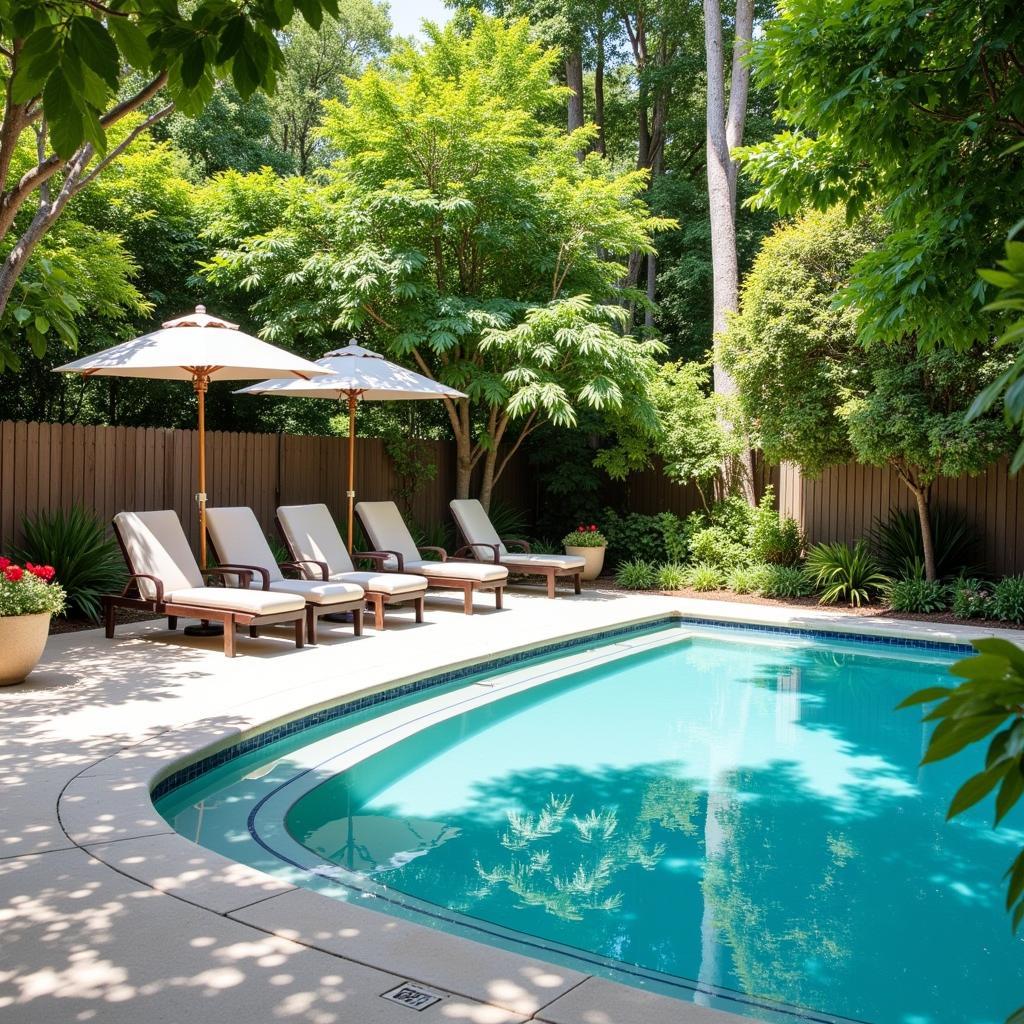 Relaxing by the Outdoor Pool at The Spa Hotel Healdsburg