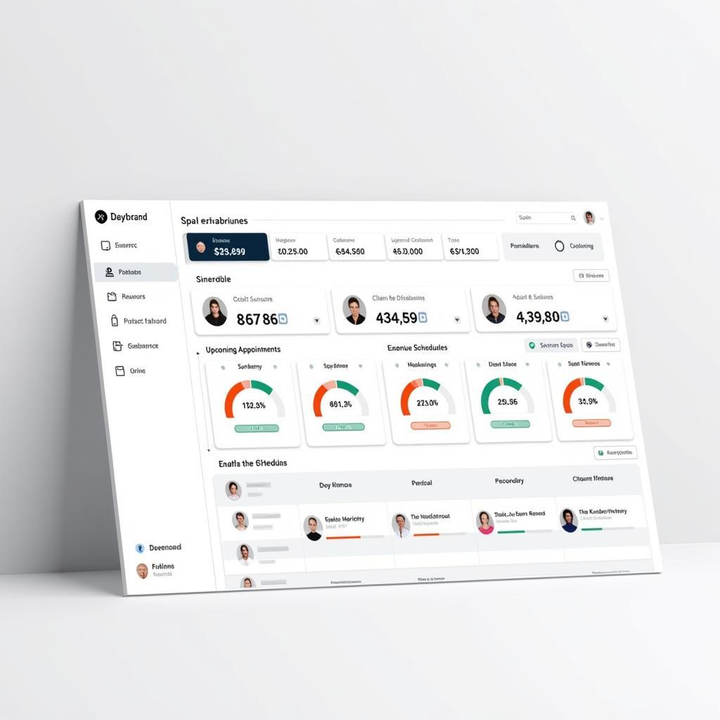 Spa Management App Dashboard