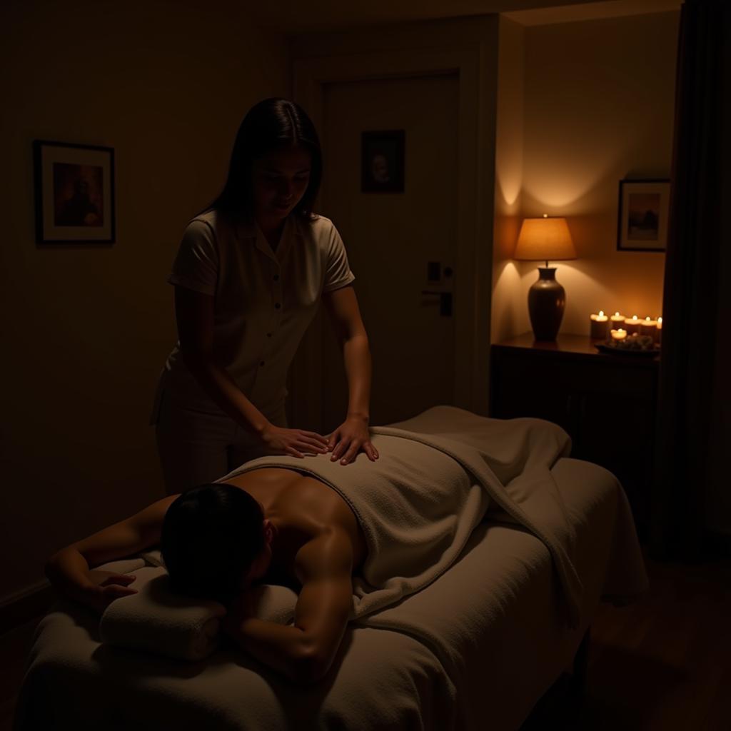 Relaxing massage therapy at Easeon Spa