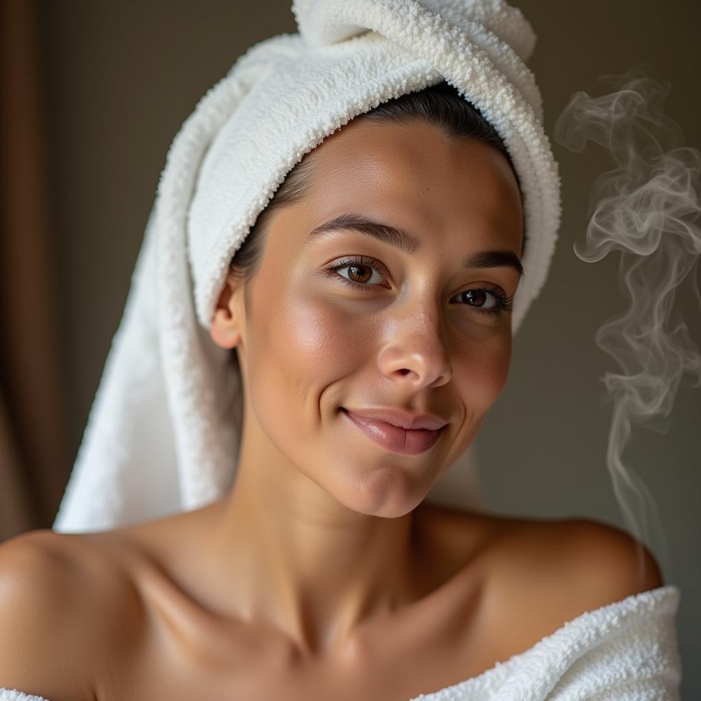 Steaming Hair with a Towel