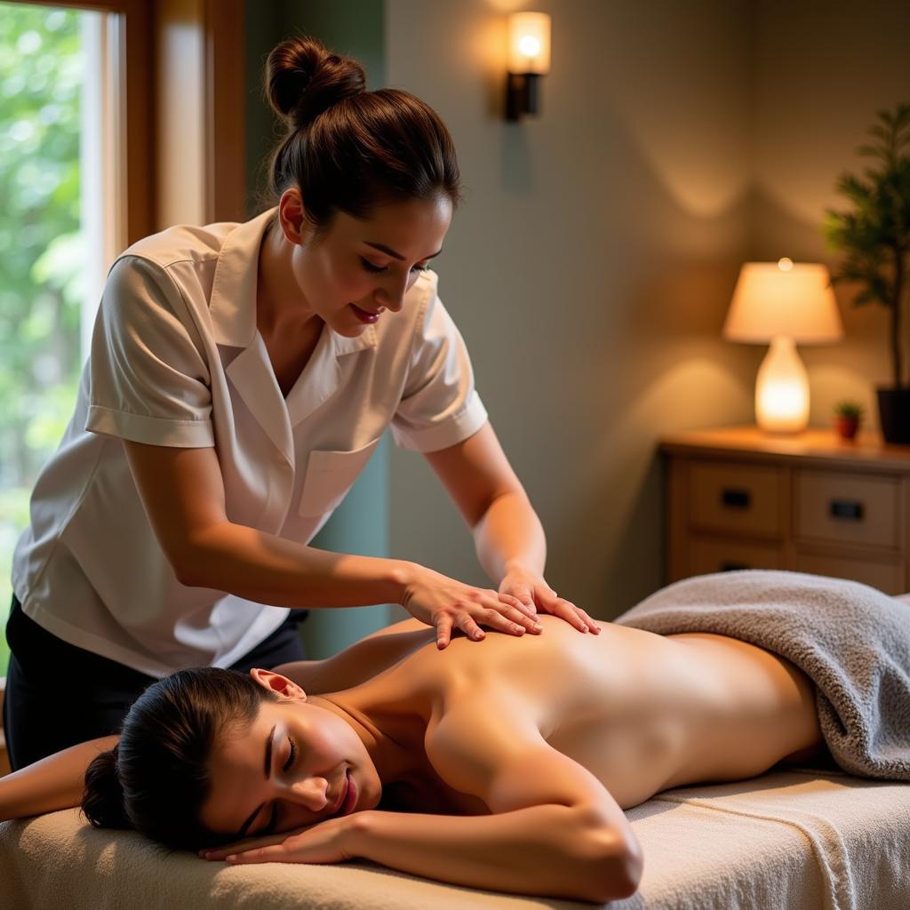 Experienced Thai Massage Therapist Performing Treatment