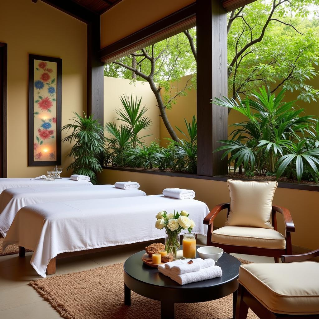 Serene relaxation area at The Rani Spa