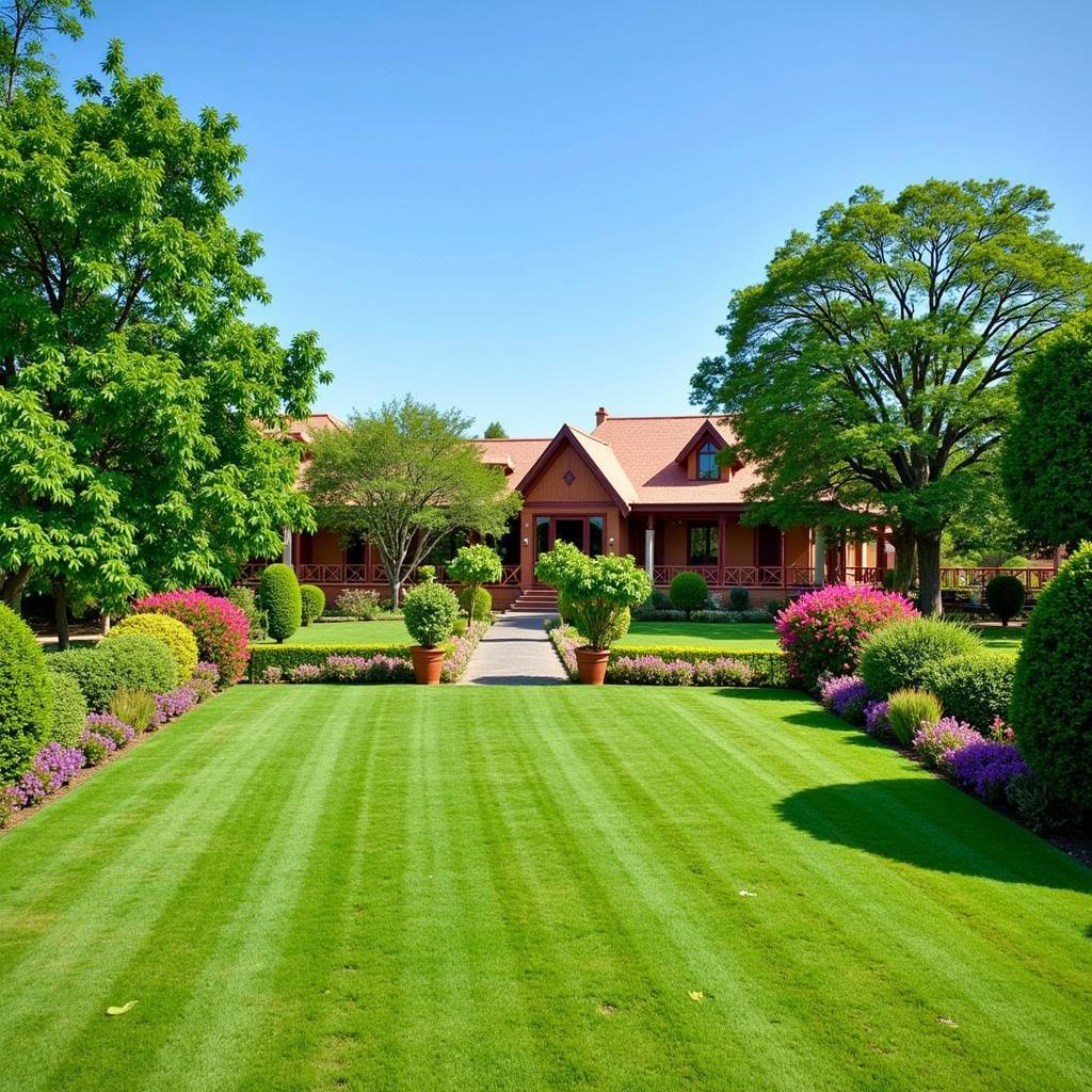 Tranquil scene of Tuli Veer Bagh Resort & Spa with lush greenery and peaceful surroundings