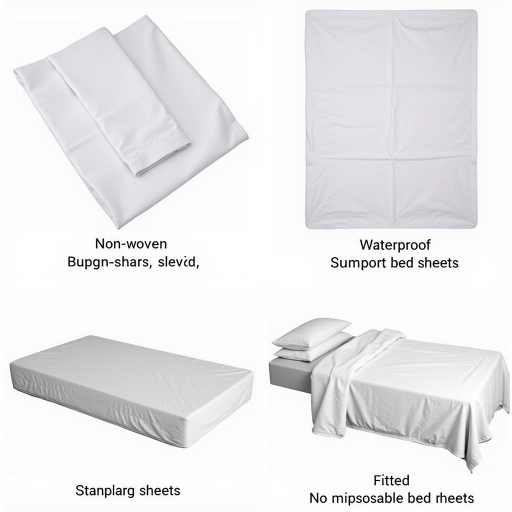 Various types of disposable spa bed sheets