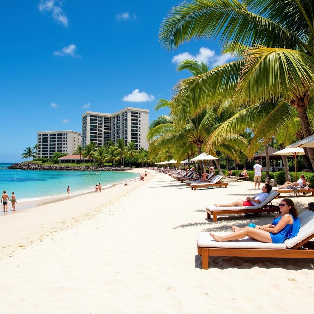 The Westin Turtle Bay Resort & Spa sits on a beautiful beachfront location, perfect for relaxation.