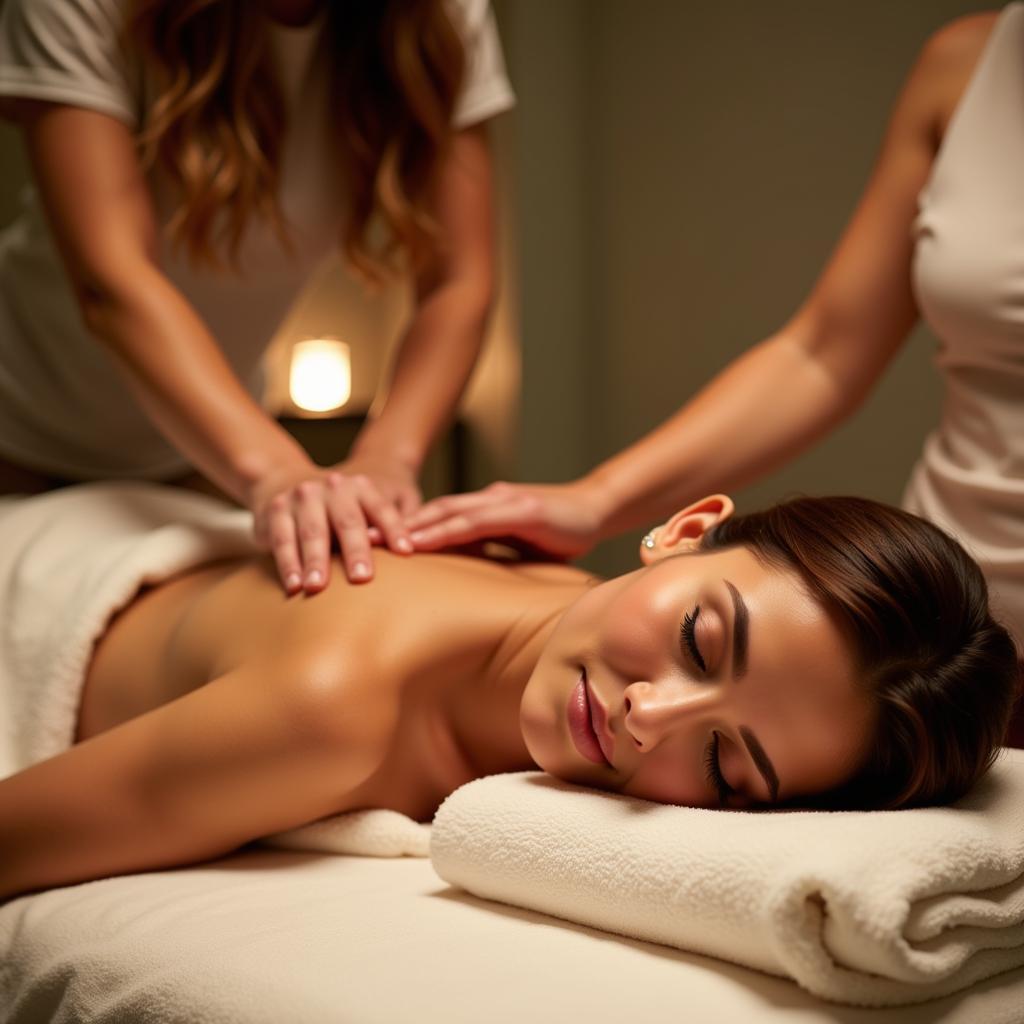 Woman enjoying a relaxing massage at a Weymouth day spa