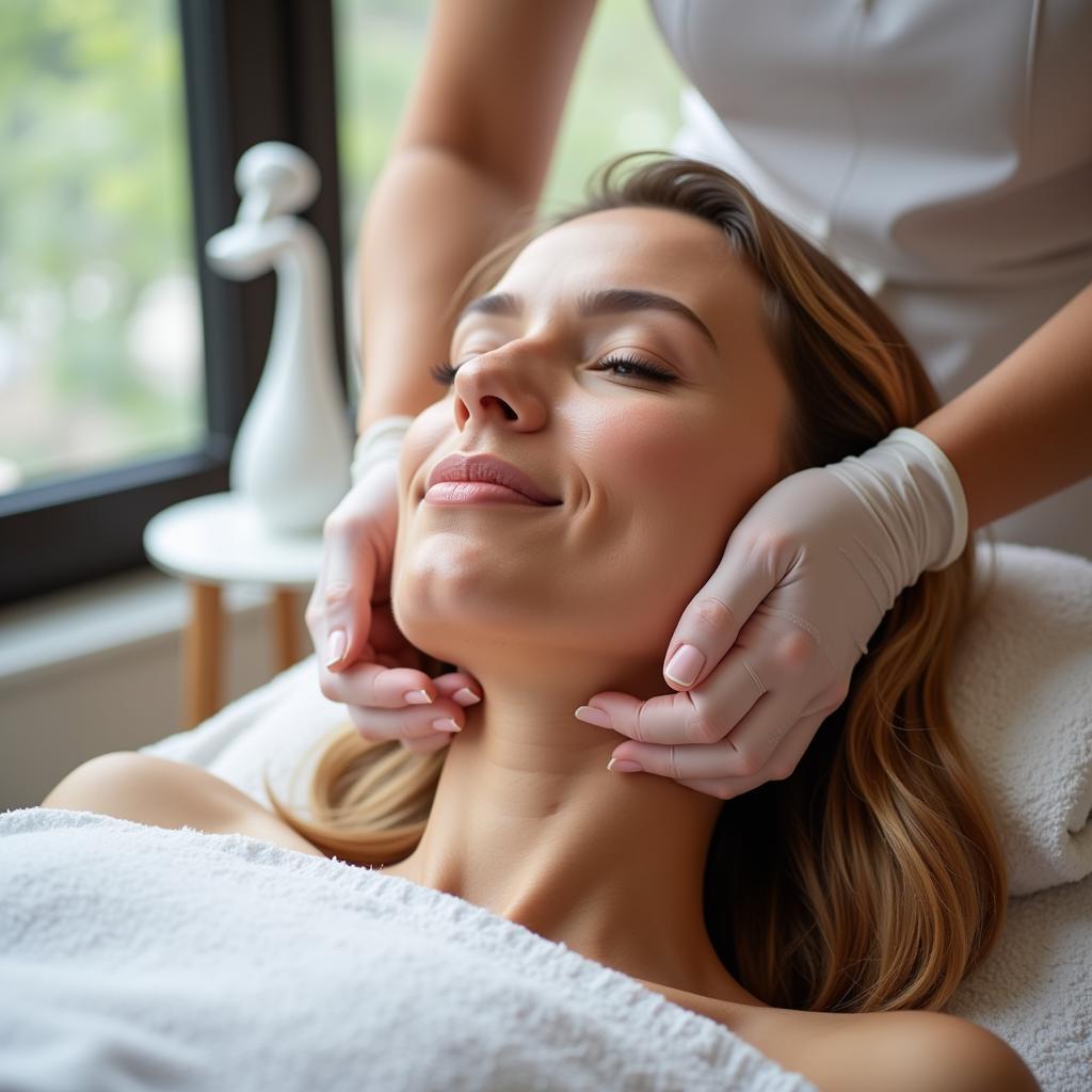 Woman Enjoying Hydra Spa Treatment