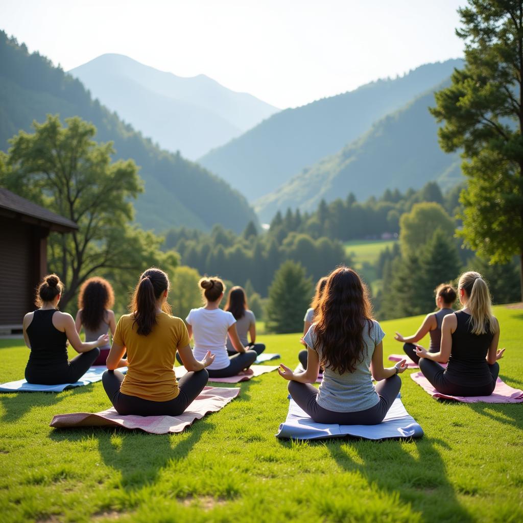 Yoga Retreat India Serene Landscape