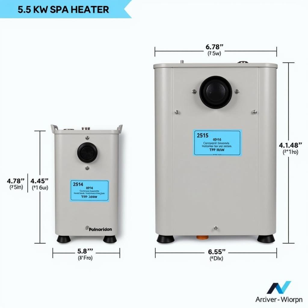 Comparing Sizes of 5.5 kW Spa Heaters