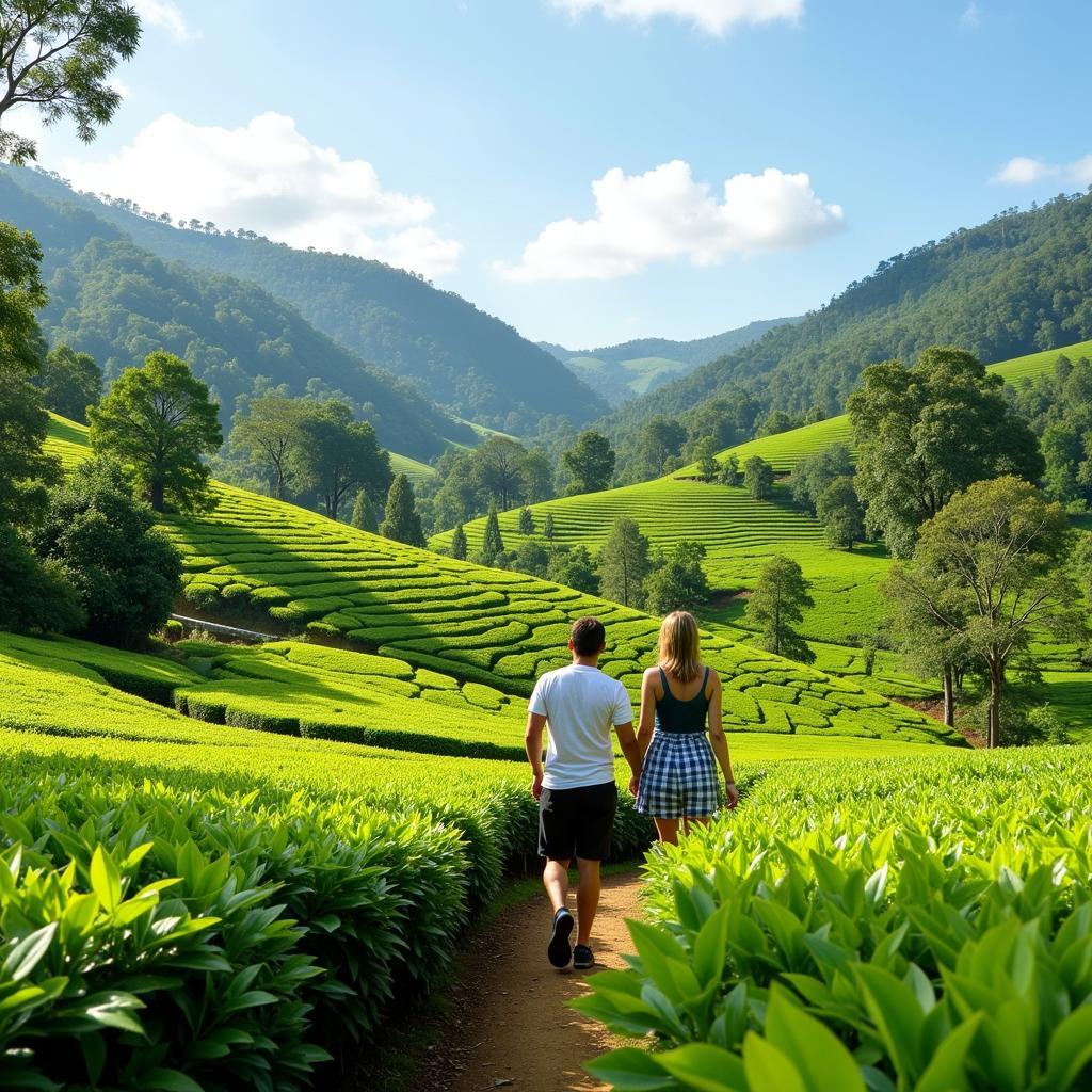 Scenic Walk Through the Tea Plantations at 98acres Resorts and Spa